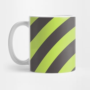 Lime Green Diameter Stripes Mug